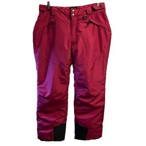 TSLA Womens Hot Pink Ski Snowmobile‎ Pants- Rip-stop Material SZ. L EUC